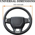 Tri-Color 3 Color Logo Steering Wheel Cover, Elastic Steering Wheel Cover Protector Anti-Slip Durable Universal 15 Inch Compatible with Toyota Veh...