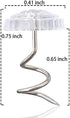 Fabric Twisty Pins with Clear Heads for Upholstery, Bedskirts, Slip Covers, and Other Materials - Sewing Supplies Essential - 100 Pack...