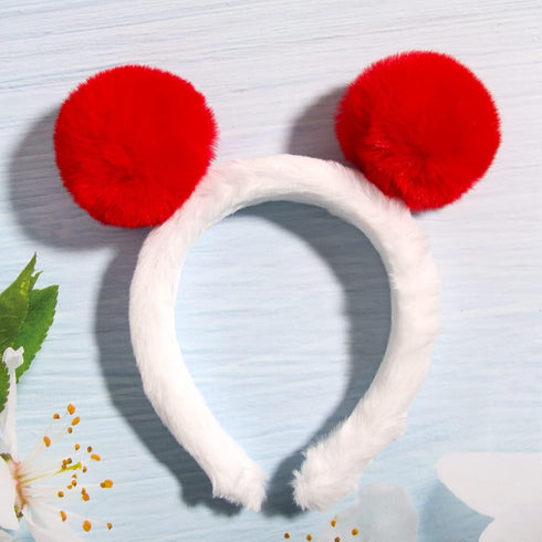 SUSULU Red Fluffy Faux Fur Pom Poms Pompoms with Tiny Loop Ball Crafts Holiday Pom Poms Balls DIY Keychain Supplies Party Decorations Hats Shoes G...