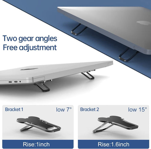 Keyboard stand-2PCS,Portable Invisible Laptop Stand for with 2 Adjustable Angles for Desk,Mini Aluminum Cooling Pad,with MacBook Pro/Air, Lenovo, ...