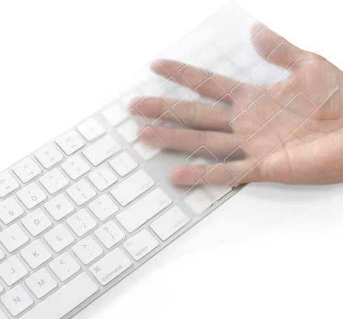 ProElife Keyboard Cover Skin for 2018-2017 Apple Magic Keyboard with Numeric Keypad A1843 US Enter MQ052LL/A Wireless Bluetooth Keyboard Ultra Thi...