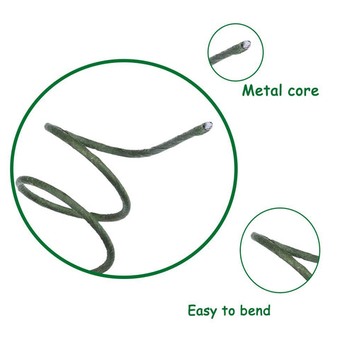 100PCS 18Ga Floral Stem Wires,Green Crafting Floral Stem Wire for DIY Crafts and Flower Arrangement 14 Inches,Paper Covered...