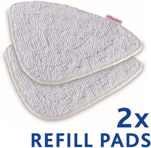 Vileda Steam Mop Refill Pads, Pack of 2, White...