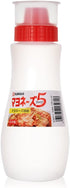 MXY Japanese Squeeze Bottle Creative 5 Hole Design Salad Vinegar Ketchup Honey Oil Pot with Dust Lid 380ml (Red)...