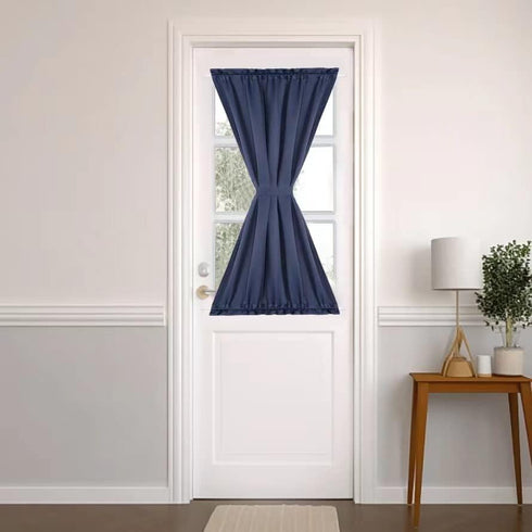 PANOVOUS Small Door Window Curtains for Front Door Christmas, Blackout French Door Curtain Panel for Privacy,Top and Botton Rod Pocket Door Curtai...
