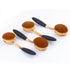 Large Rose Gold Foundation contour Round Toothbrush Oval Makeup Brushes 4pcs...