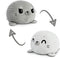 TeeTurtle - The Original Reversible Seal Plushie - Gray + White - Cute Sensory Fidget Stuffed Animals That Show Your Mood 3.5 inch...