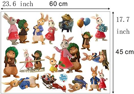 Assemble Peel and Stick Stickers Decals for Wall, Luggage and More. Rabbit...