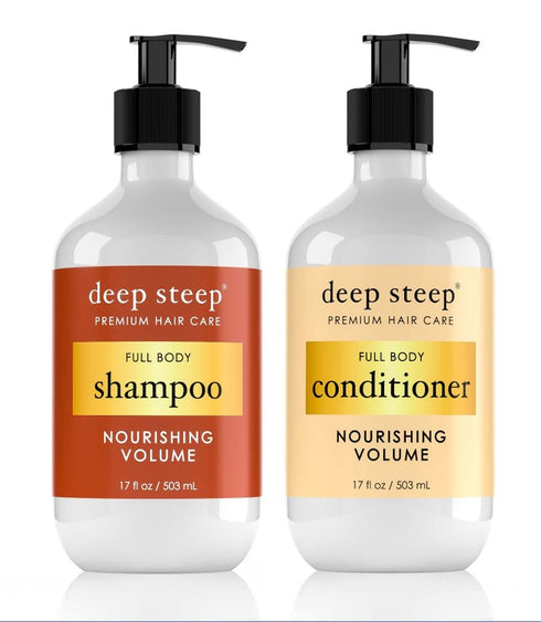 Deep Steep Shampoo & Conditioner, Premium Hair Care (Nourishing Volume, 10 oz)...