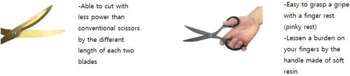 NAKABAYASHI Stationery Hikigiri Slim Scissors for Delicate Cutting (Dark Gray)...
