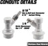 PERA Corny Keg Quick Disconnect Ball Lock Disconnect Set with Stainless Steel Swivel Nut for Home Brewing Beer Keg System (PACK OF 8)...