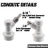 PERA Ball Lock MFL Dis-Connect Set with Swivel Nuts (2) 5/16 Gas, 1/4 Liquid Barbed by (Pack of 2)...