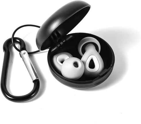 Ear Plug Carrying Cases, Portable Storage Box with Travel Keychain, Earbud Organizer Earplug Case Small Storage Case for Travel (Black)...