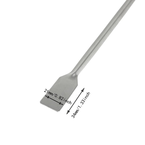 Lab Spoon RLECS 2PCS Extended 30cm/11.8 inch Stainless Steel Sampling Spoons, 2 in 1 Lab Spatula, Lab Spoon Spatula, Laboratory Sampling Spoon Mix...