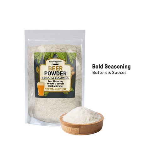 Unpretentious Beer Powder, 4 oz, Versatile Seasoning, Dry Rubs & Sauces, Bold Beer Flavoring...