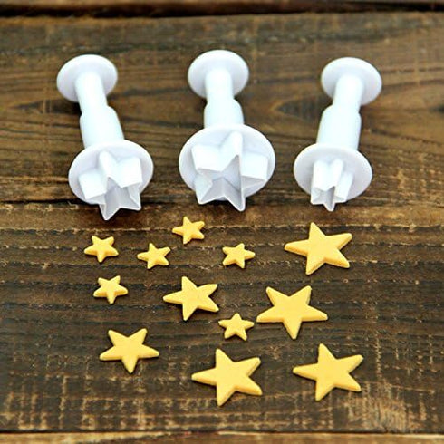 Cookie Cutters,Plunger Cutter Cake Decorating Supplies Fondant Molds,16 Pcs,Heart/Square/Oval/Circular/Star,White,Dadam...