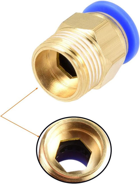 uxcell Straight Pneumatic Push to Quick Connect Fittings G3/8 Male x 10mm Tube OD 10pcs...