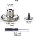 5 Styles Replacement Jeans Buttons, 15 Sets 17mm No-Sew Nailess Removable Metal Jeans Button Replacement Repair Combo Thread Rivets and Screwdrive...