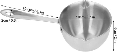 Stainless Steel Saucepan, Half Quart Saucepan Sauce Pan Heavy Bottom Saucepan Cooking Pot with Pour Spout for Home Kitchen Cooking(silver)...