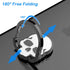 3 Packs Skull Shape Phone Ring Holder in 3 Colors, DaKuan 180° Adjustable Metal Stand Finger Grip Kickstand (Black, White, Red)...