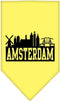 Pet and Dog Bandana Screen Printed, Amsterdam Skyline Yellow Small...