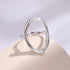 6 Pack Silver Midi Rings Stainless Steel Stackable Rings for Women Open Knuckle Rings Set Wide Irregular Finger Rings for Teen Girls Hug Geometric...