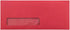 JAM PAPER #10 Business Colored Recycled Window Envelopes - 4 1/8 x 9 1/2 - Red Recycled - 50/Pack...