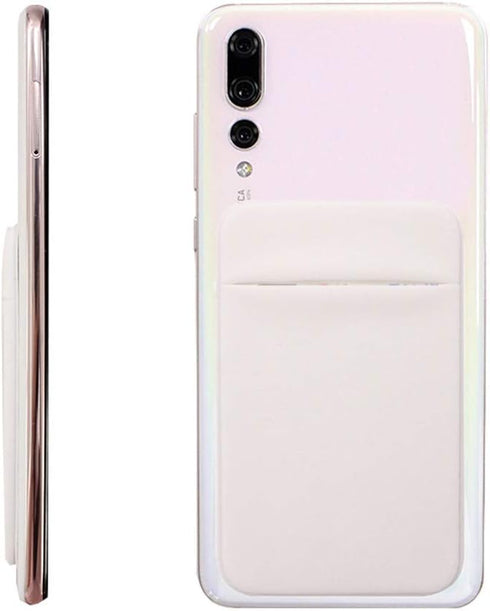 Slim Credit Card Holder for Back of Cell Phone, Stretchy Ultra Lycra 3M Self Adhesive Phone Pocket Stick On Wallet for ID Credit Card Pocket for i...