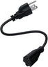 3 Prong Extension Cord Black 10A/125V/18AWG NEMA 5-15P to NEMA 5-15R Power Cable Extension,Applicable to PC,Monitor,TV,Electrical Appliances and M...