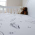 Milky Chic GOTS Fitted Baby Crib Sheet, Breathable 100% Organic Cotton Mattress Sheet for Boys and Girls, Fits Standard Size Mattresses (Space Bla...