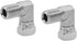(2-PACK) 1501-04-04 Hydraulic Hose Adapter Fitting 1/4" Male (1/4"-18NPTF) × 1/4" Female (1/4"-18NPSM) Swivel 90° Elbow SAE Pipe Joints Tube Conne...