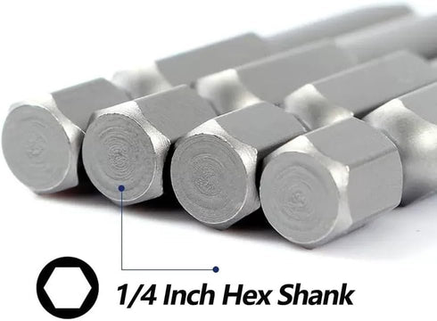 10PCS Magnetic Square Head Screwdriver Bits Set 1/4'' Hex Shank Square Drive Bit S2 Steel SQ1, SQ2, SQ2.7, SQ3, SQ4 Quick Release Power Tools for ...