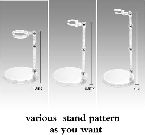 Ddung Doll Stand - Clear Doll Stand For 0.5" To 10" Dolls And Action Figure Stand (3-Pack)...