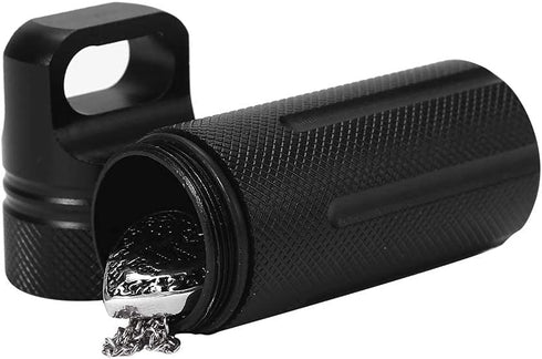 Keychain Container, Pill Containers, Pill Storage Case Keychain, Waterproof Airtight Bottle, Dry Box for Men Women Outdoor Travel Camping Tool (Bl...