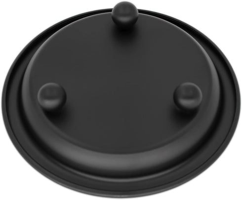 Matte Black Iron Candle Plate, set of 2, Metal Saucer Style Candle Holder for Pillar/Scented/Flameless/Ball Candles, Decorative Candle Stand for T...