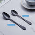 Black Dessert Spoon Set, Seeshine 6.5-inch Stainless Steel Shiny Black Teaspoon, Espresso Coffee Spoon, Set of 6...