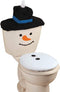 Depointer Decorative Holiday Snowman Toilet Cover Set, One Size Fits All, White...