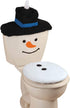 Depointer Decorative Holiday Snowman Toilet Cover Set, One Size Fits All, White...
