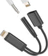 iPhone AUX Adapter for Headphone Jack Cable Dongle 2in1 Lightning to 3.5mm Splitter Apple Charger Cord MFI Certified Audio adaptador para Earbud M...