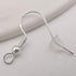 200 PCS/100 Pairs 925 Silver Hypo-allergenic Earring Hooks Fish Hook Ear Wires French Wire Hooks Jewelry Findings Earring Parts DIY Making with 20...