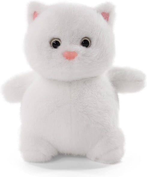 8" White Cat Stuffed Animal Plush Toy, Cat Plush Cute Plushies for Animal Themed Parties Teacher Student Award, Animal Toys for Baby, Boy, Girls, ...