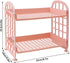 Desktop Rack Cosmetic Stationery Storage Holder, 2-Tier Multifunctional Plastic Shelf Makeup Organizer for Skincare Office Kitchen Bedroom Bathroo...