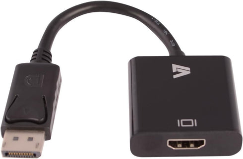 V7 CBLDPHD-1N Video Adapter DisplayPort/ HDMI 19 Pin HDMI Type A (F) to 20 Pin DisplayPort (M), Black...