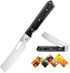 Kitchen Knife Folding Chef Knife 4 inch Sharp 8Cr14Mov Stainless Steel Blade Black Wood Handle Pocket Japanese Style Universal knife for Outdoor C...