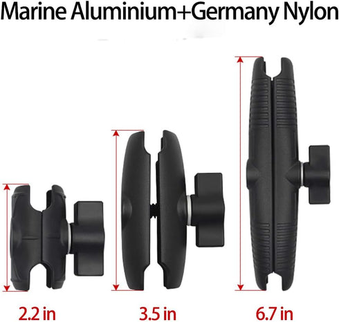 Double Socket Arm with Dual 1" Ball Sockets, 6.7'' Long Double Socket Mount Compatible with RAM and 1" Ball Systems from Arkon, Bold and Tackform ...