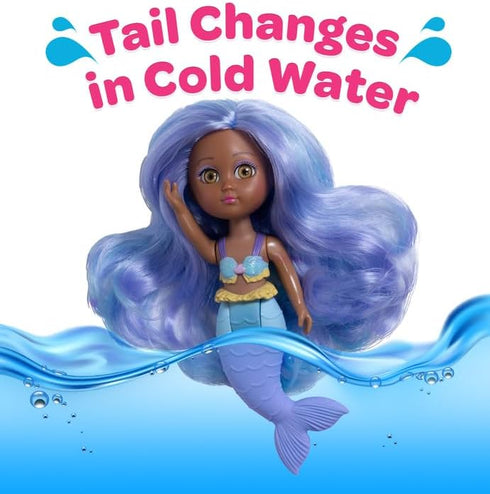 ADORA Water Wonder Mermaid Dolls with Color-Changing Tail in Cold Water, 7" Toy Baby Doll with Movable Waist, Birthday Gift for Ages 1+ - Oceana...