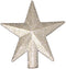 Kurt Adler 4" Petite Treasures Silver Glittered Mini Star Christmas Tree Topper - Unlit...