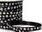 Single Faced Satin Paw Print Ribbon 1/4" Black with White Paw Print - 50 Yard Roll...