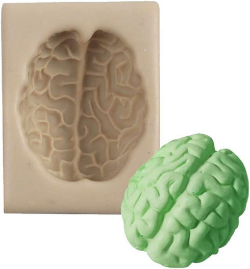 2PCS Halloween Heart and Brain Silicone Molds DIY Simulation Human Organ Fondant Mould Cake Candy Biscuit Polymer Clay Ice Mold Kitchen Baking Too...