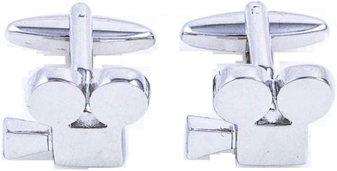 Hollywood Movie Camera Pair Cufflinks in a Presentation Gift Box & Polishing Cloth...